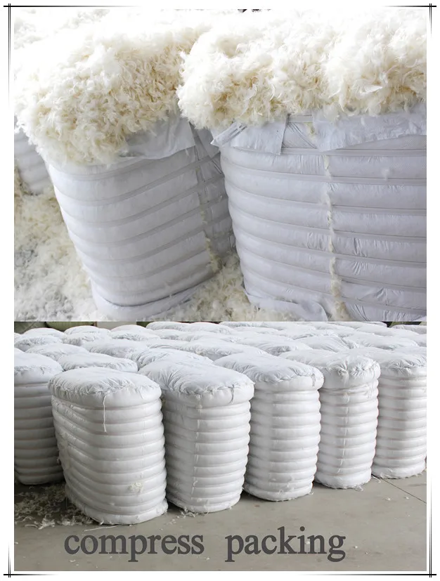 
Duvet and Pillow Filling material Washed White Duck Feather 2-4cm 