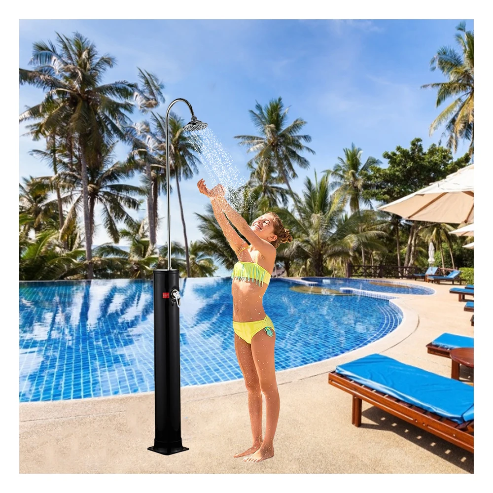 CYEN best selling hot classic design robust PVC body large shower head 20 liter round silver outdoor solar garden pool shower