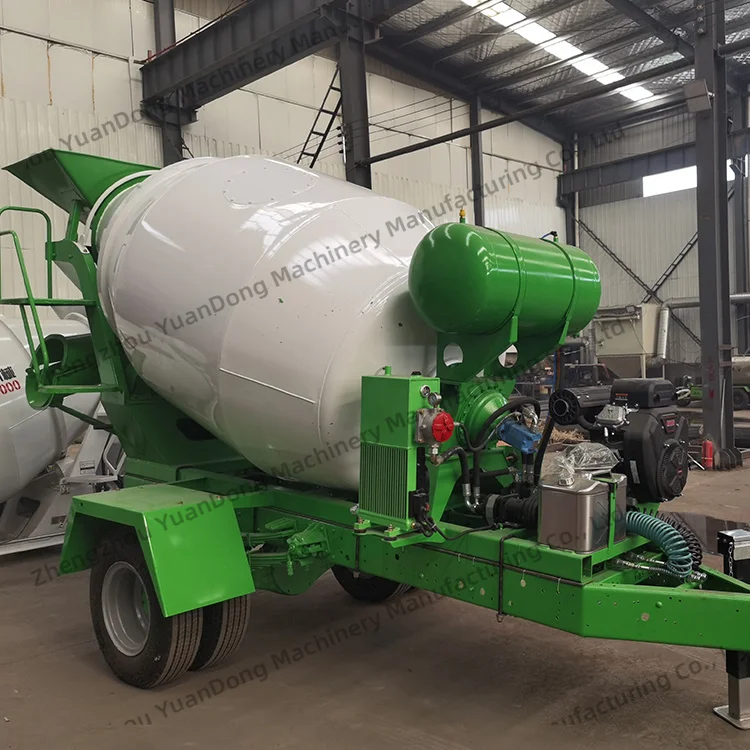 Diesel Engine 32HP Concrete Mixer Machine Tractor Trailer Trucks Automatic Self-loading Cement Mixer Machine