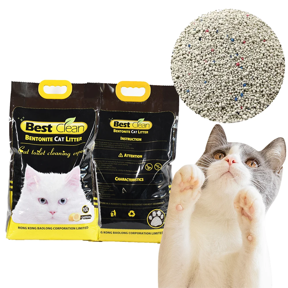 High quality cat sand litter bentonite manufacturer BEST CLEAN brand