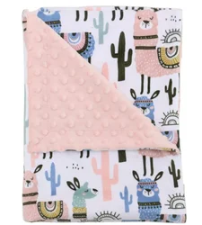 Super Soft Minky with Double Layer Dotted Backing for Newborn Best for Girl