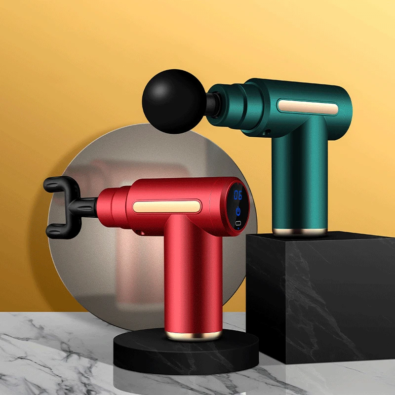 Factory Low Price Powerful Handheld Portable Quiet Sports Deep Muscle Tissue Vibration Fascial Mini Massage Gun