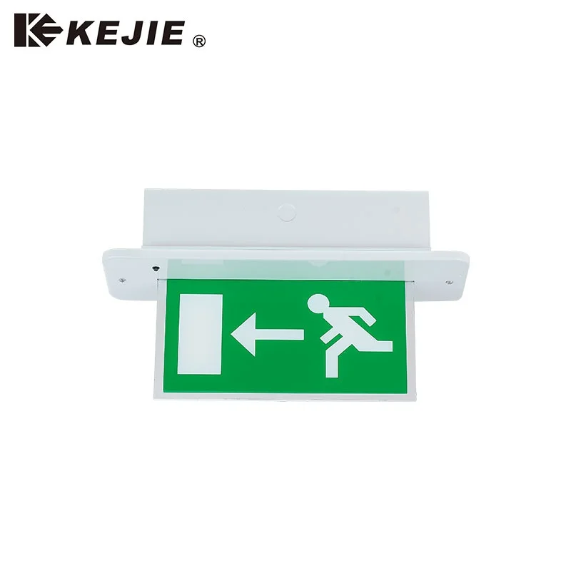 Kejie Iso Led Emergency Recessed Exit Sign Light With European Standards