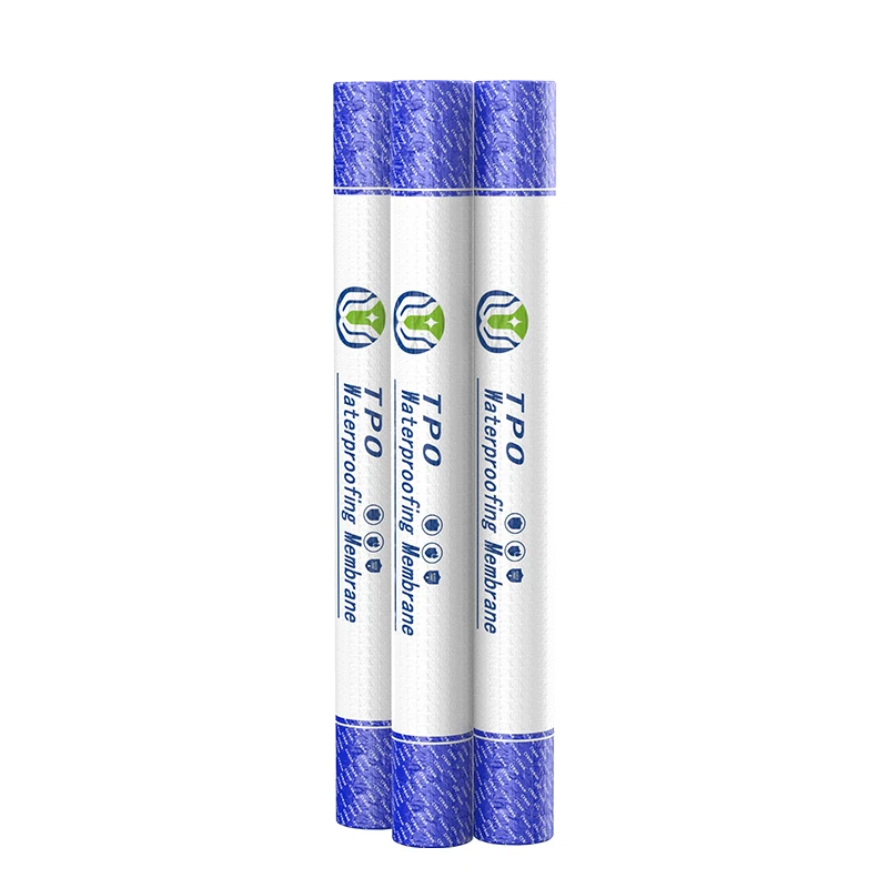 High Quality 45mil 60mil 80mil White TPO Waterproofing Membrane Factory Wholesale Price for Roof Construction Made of Plastic