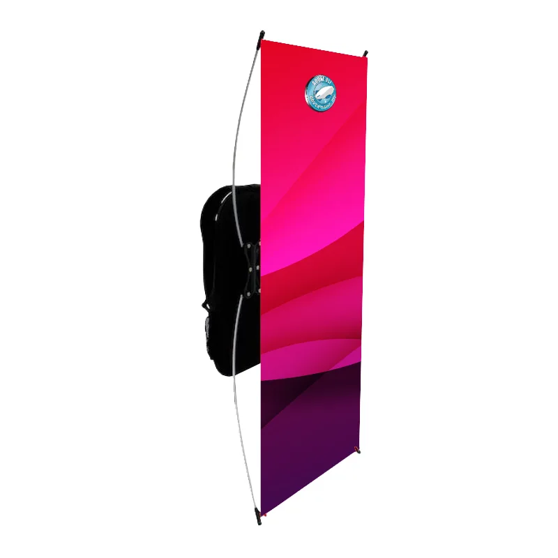 Factory Wholesale Durable Backpack X Banner Stand Outdoor Advertising Flag Backpack Banner for Street Display