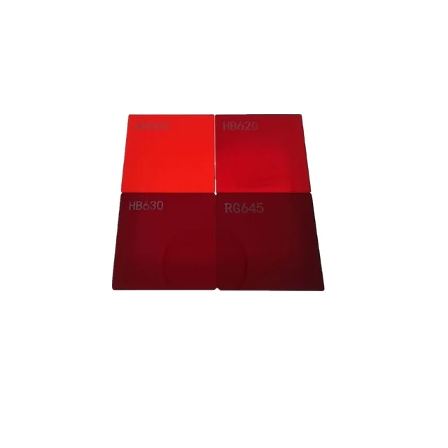 High Quality Longpass Red Filter Red Optical Glass  Red Longpass Optical Glass HB600
