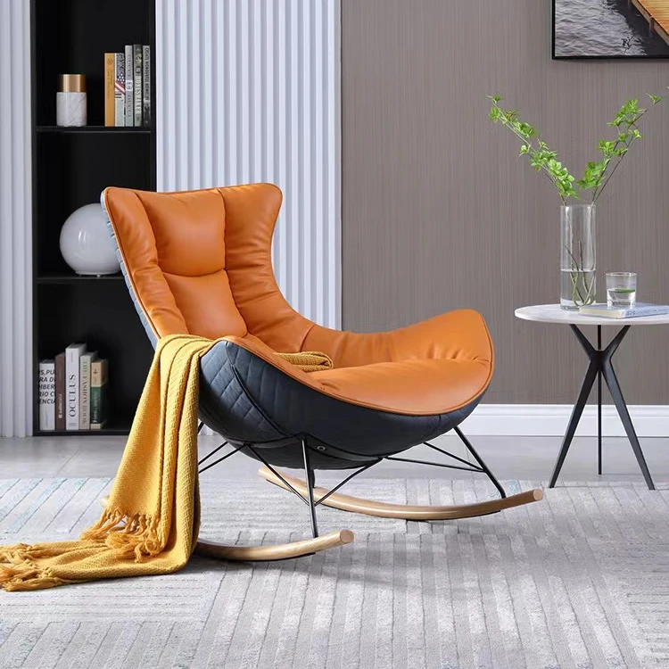 Leather Sofa Chairs For Sitting Room Single Recliner Sofa Rocking Chair Wing Back Single Sofa Chair