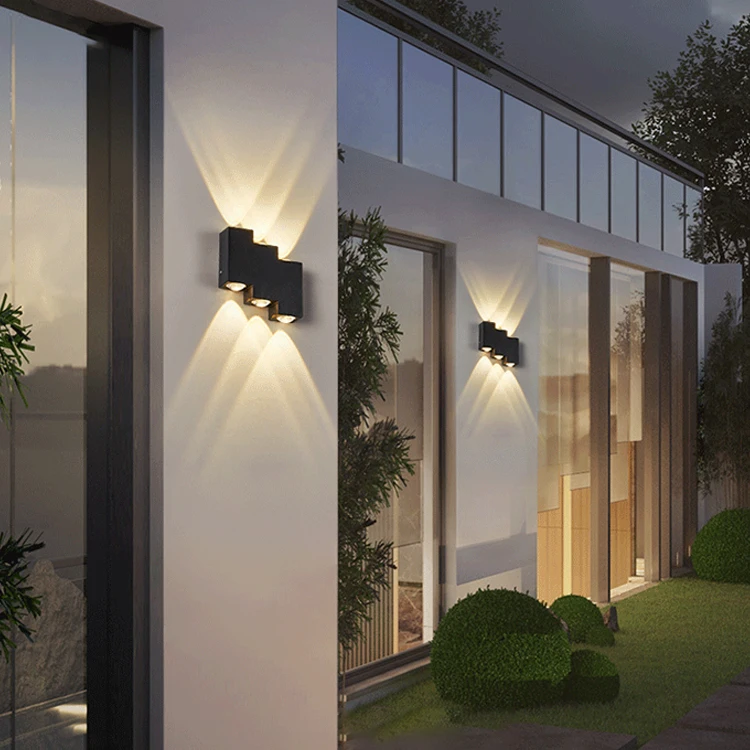 Hot Sales Wall Mounted Up And Down Wall Light 4w 6w 8w Waterproof Porch Outdoor Sconce Stairs LED Wall Lamp