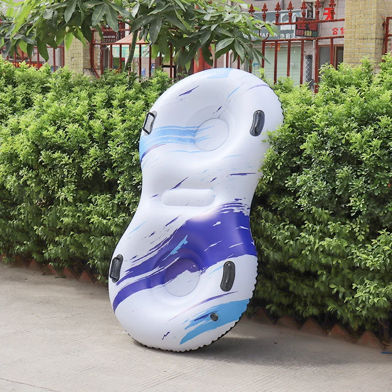 New Snow Tube Sled, 67 Inch Adults and Kids Inflatable Sledding Snow Tube Sled Rider with 4 Reinforced Handles for 2 Riders