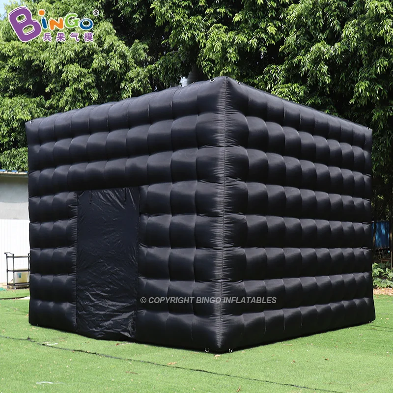 Inflatable dome wedding tent black Portable LED disco lighting  night club party tent inflatable trade tent