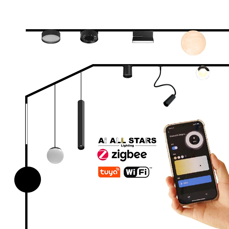 High Quality Grille Light Ultra Narrow Magnetic LED Folding Flood Light  Track Reading Wall Lamp Magnetic Track Rail System