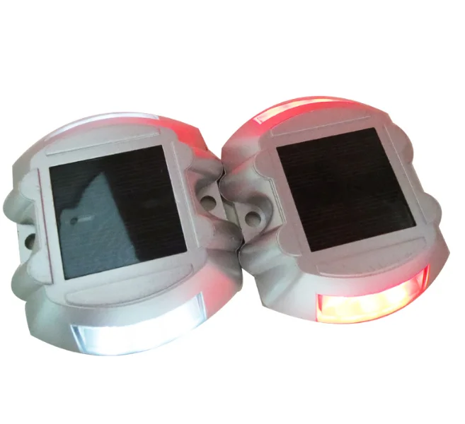 Led Aluminium solar road stud flashing light