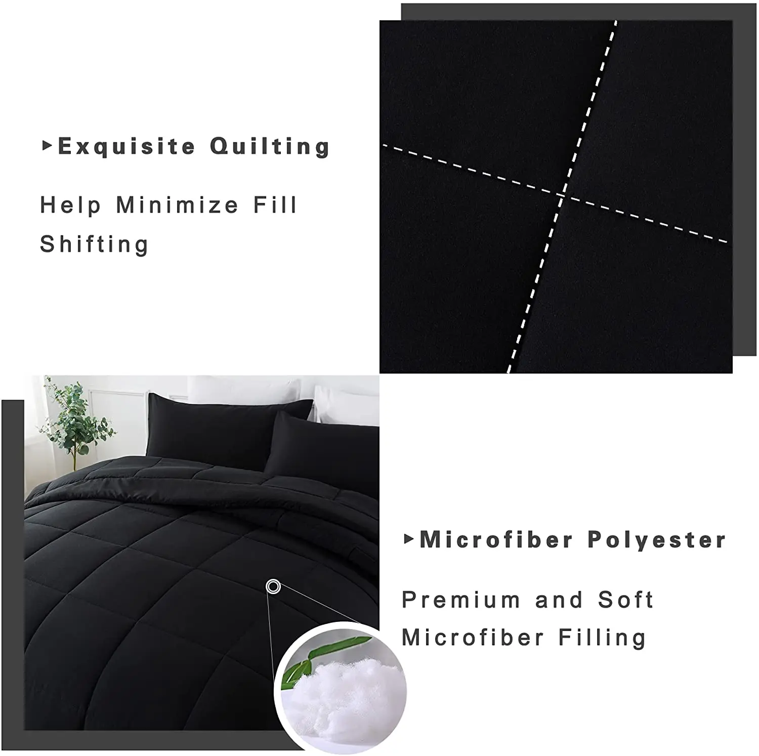 Wholesale Luxury 100% Polyester Microfiber Hotel Cotton Blanket Customized Quilted Duvet Set Queen/King Size Bedding Home Bag