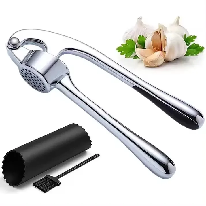 FX Factory Wholesale Popular Professional Grade Multi Functional Mincer Crusher Stainless Steel Garlic Press And Peeler Set