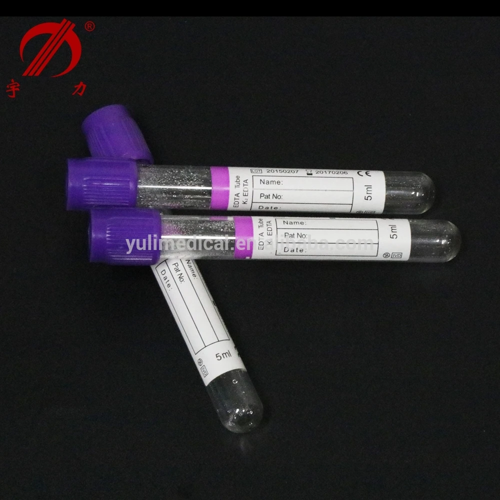 Medical disposable blood collection vacuum edta tube