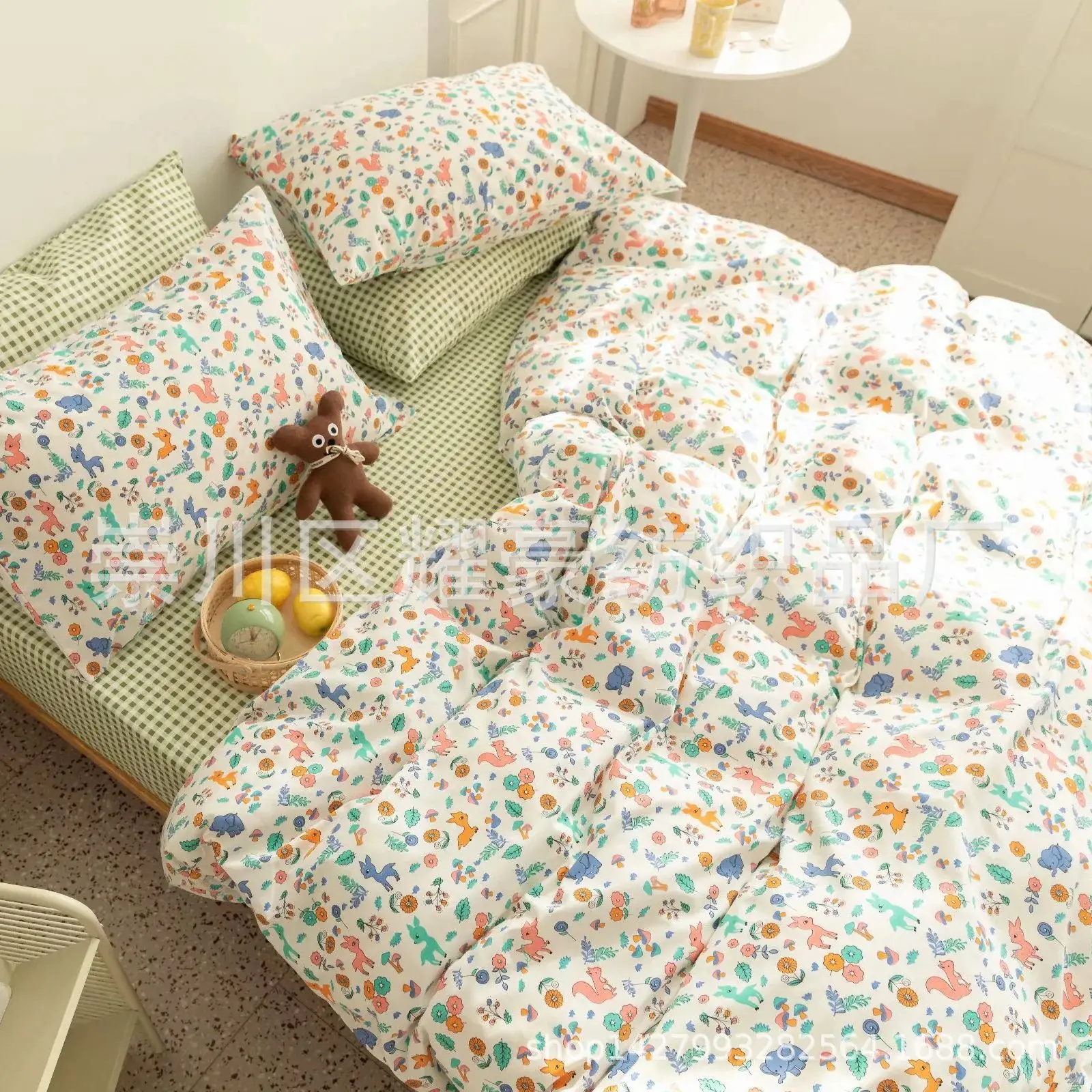 Cartoon 4pcs Bedding Cover Kid Duvet Bedding Set Wholesale Diverse Styles Polyester Cotton Gift Microfiber Fabric 40 Modern KWSD