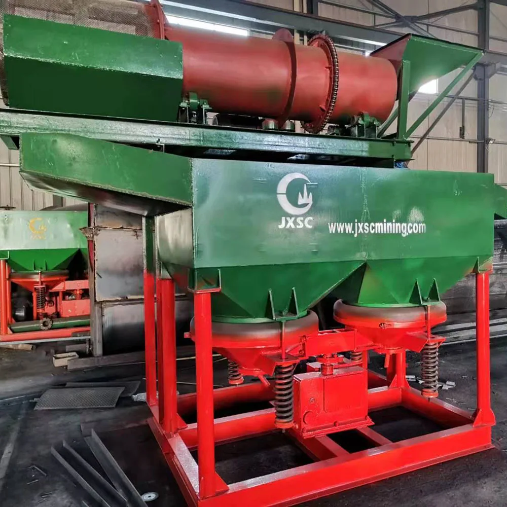 5-10TPH JXSC China Factory Price Mobile Alluvial Gold Diamond Recovery Process Plant Coltan Tin Jig Separator Machine