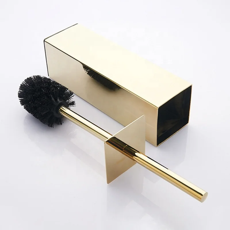 Household Cleaning metal handle Toilet Brush Stainless Steel Toilet Brush and holder set for bathroom