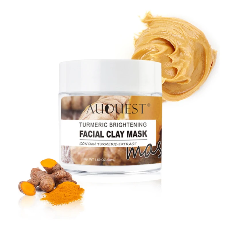 Deep Cleansing Acne Exfoliating Facial Mask Moisturizing Whitening Face Cosmetics Beauty Skin Care Auquest Turmeric Clay Mask
