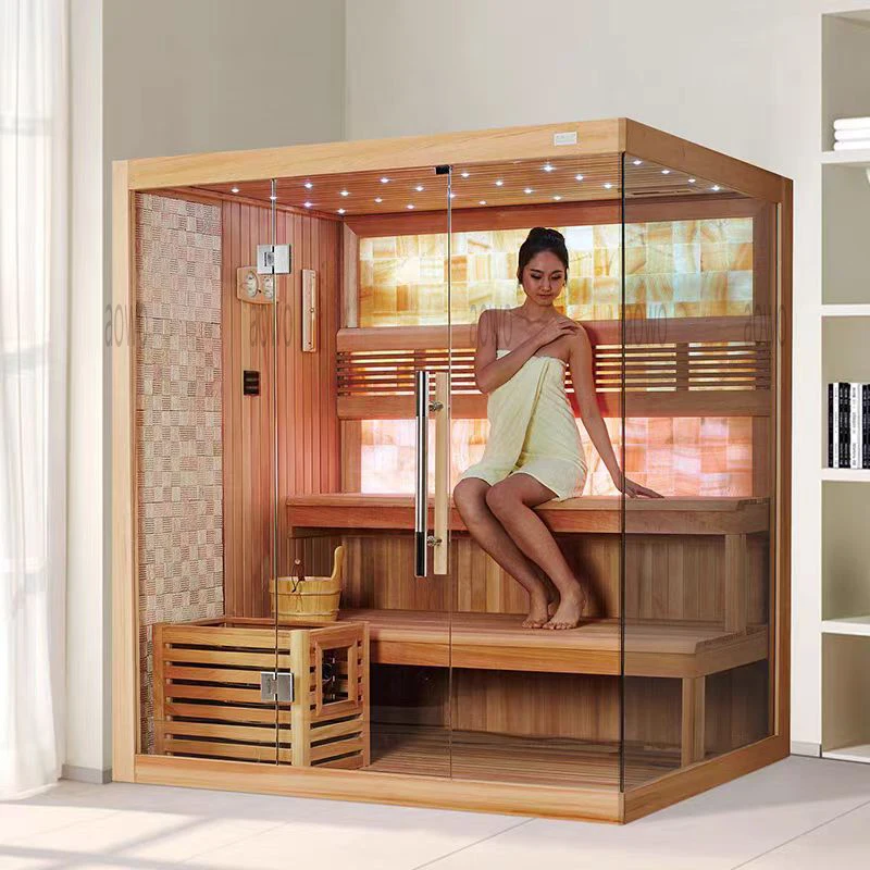 China Hot Sale portable sauna room spa care products infrared infrared sauna and square wooden Dry Sauna Rooms