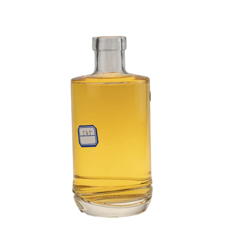 Buy wholesale 750ml glass bottles with corks frosted 500ml glass water bottle sublimation  supplement corked bottle