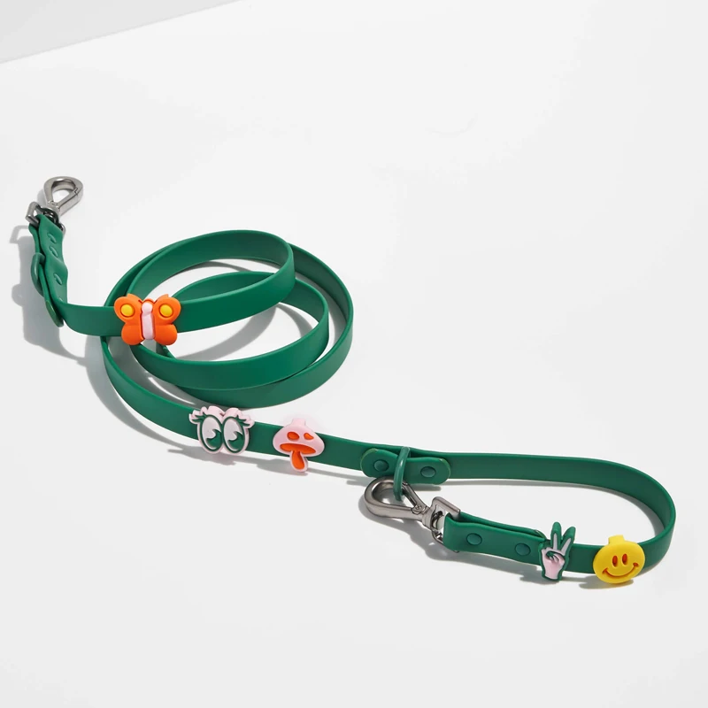 Personalized Charms Premium New Design Large Colorful Wholesale Custom Logo Luxury Designer PVC Waterproof Pet Cat Dog Collar