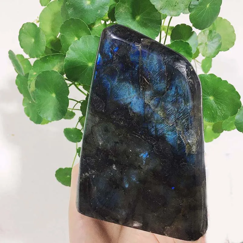 High Quality blue Lab crystal purple yellow Labradorite free-form home