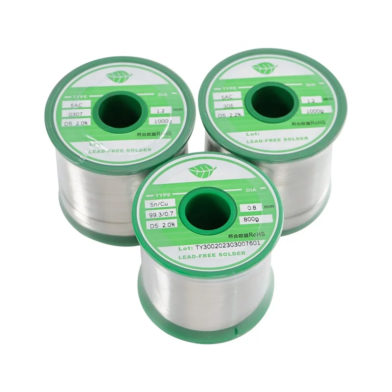 Soldering Tin Wire Lead-Free Tin 99.3Sn/0.7Cu Solder High Purity Professional Welding Wire 0.45 0.6 0.8 1.0 mm 1.2mm