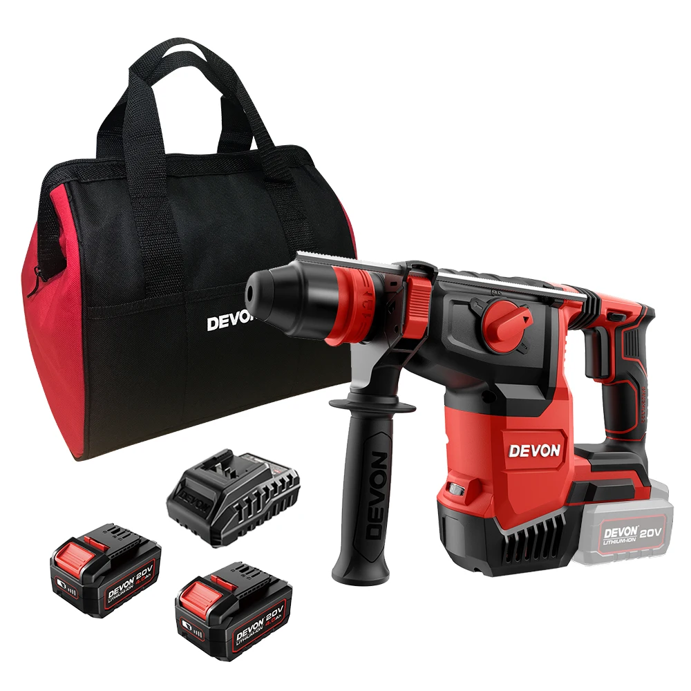 DEVON Quick Change Chuck 20v Lithium-ion Heavy Duty Electric Brushless Rotary Hammer