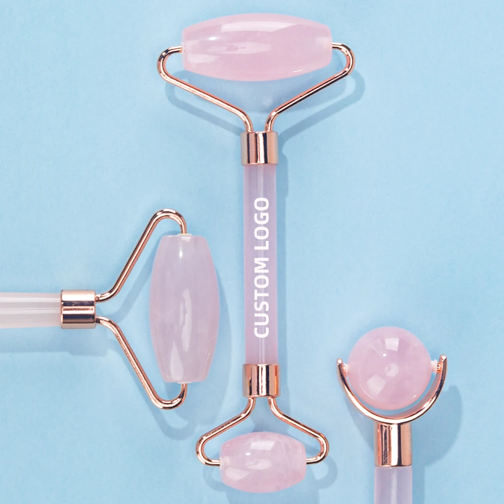 High quality rose quartz jade roller gua sha set for Face Beauty Boards Gua Sha Jade Roller