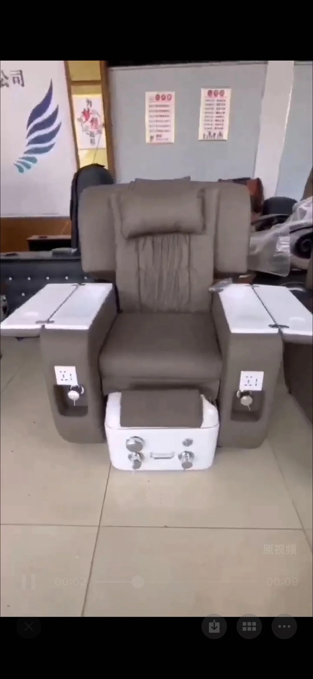 Multifunctional manicure sofa belt wash basin basin belt surfing massage color lamp disinfection can be pushed and pulled