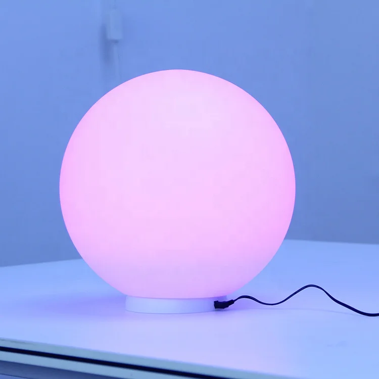 Garden Exhibition Home Decoration Colour Changing Led Ball With Inductive Charging Base
