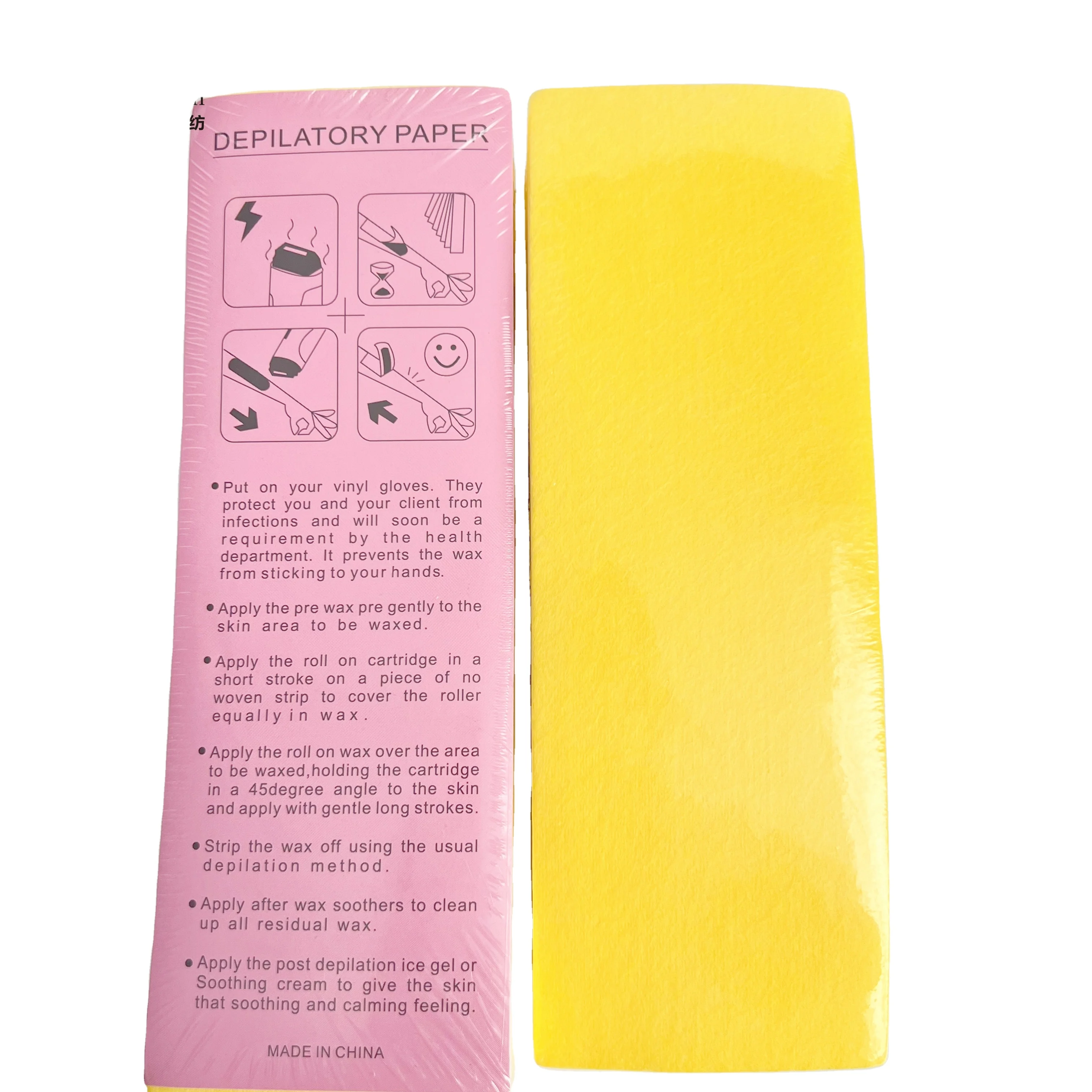Hair Removal Waxing Strips Depilator Non Woven Fabric Waxing Strips paper