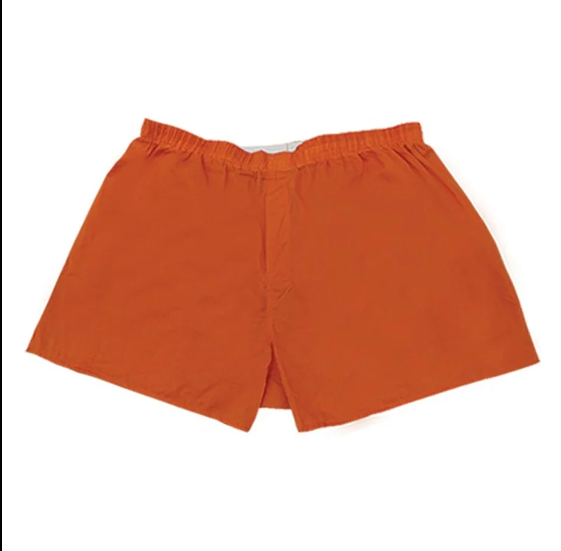 65%Polyester/35% Cotton Burnt Orange Cotton Plus Boxer Prison under Shorts