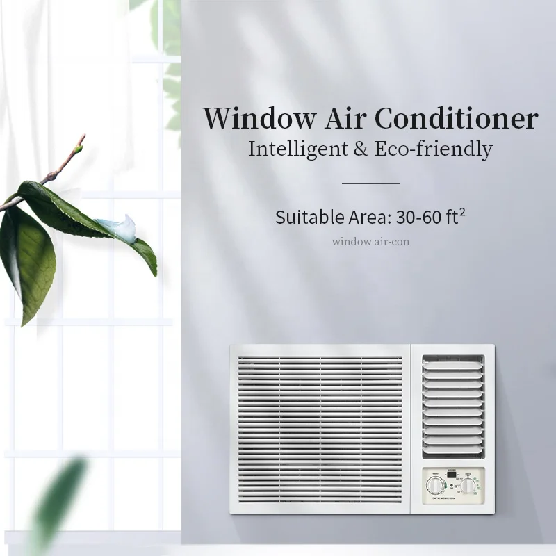 Горячая распродажа R410a 9000Btu окно кондиционера воздуха 230 В 50 Гц механический Тип Белый Все в одном блоке для офиса магазина супермаркета