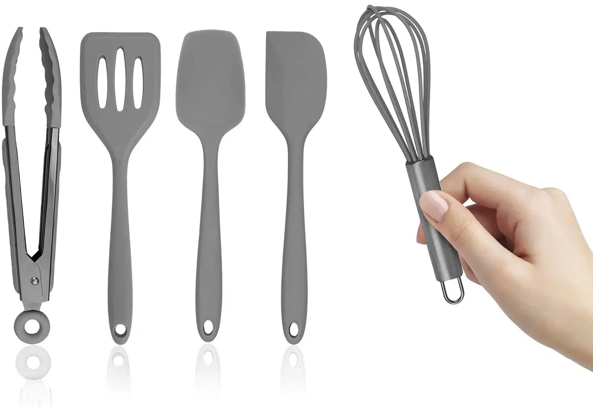 
2021 Hot Sale Silicone whisk and tong set Utensil Set For kitchen 