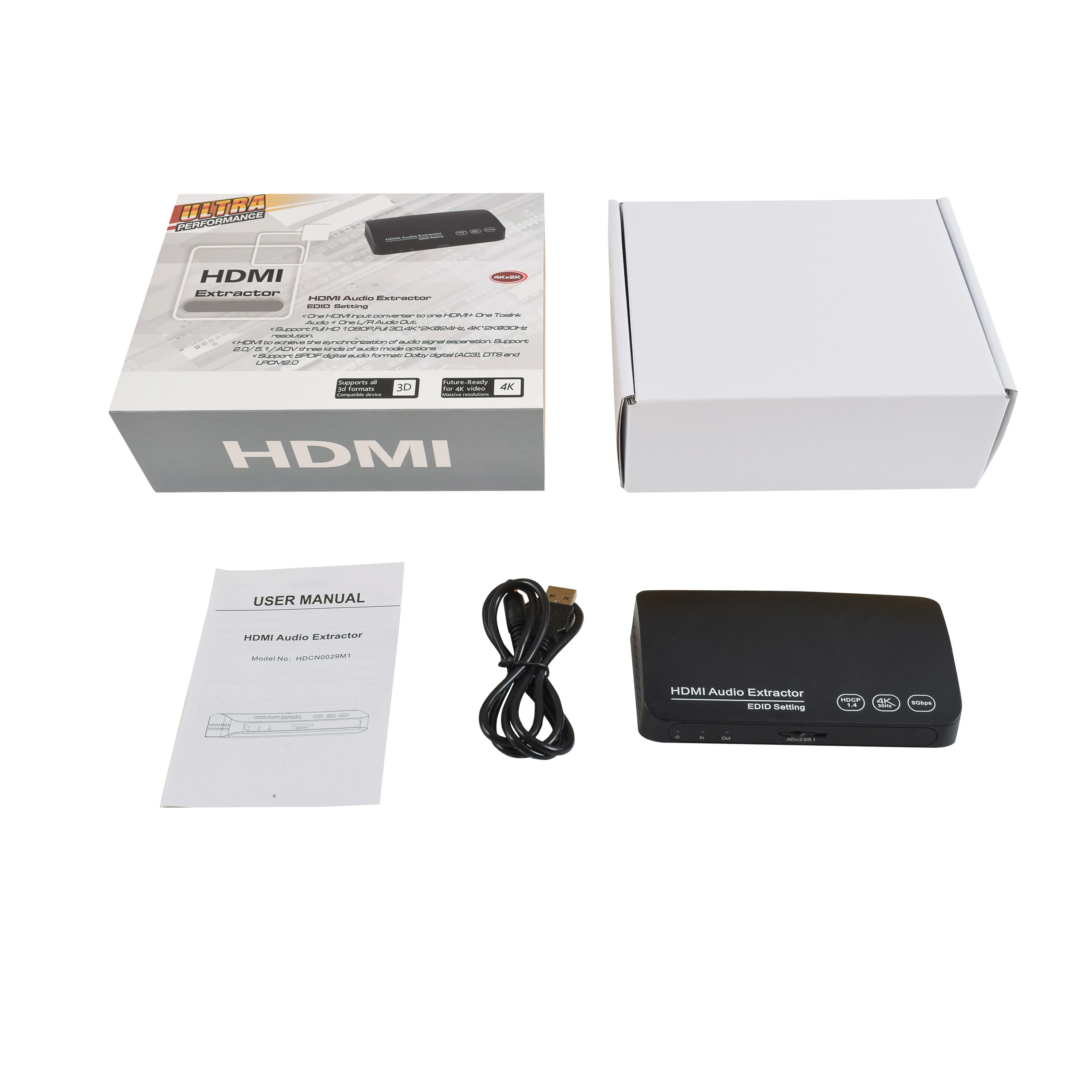  4K 30 Гц HDMI к SPDIF LR цифро-аналоговый аудио конвертер