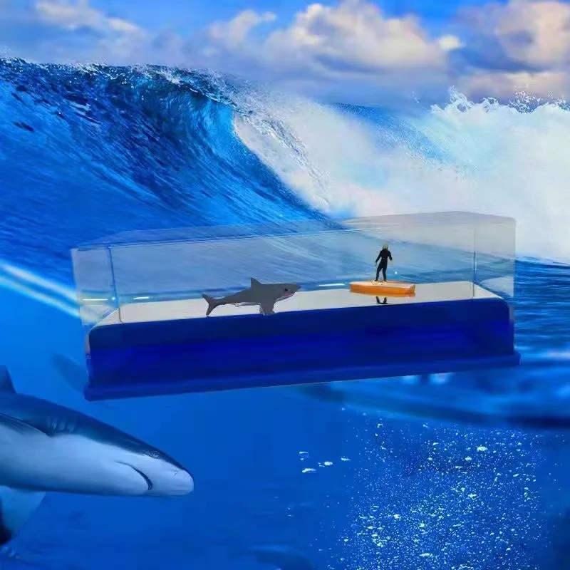 Creative Acrylic Floating Cruise Ship Ornament Liquid Paperweight Desk Toy Unique Iceberg Boat Shape Knick-Knacks