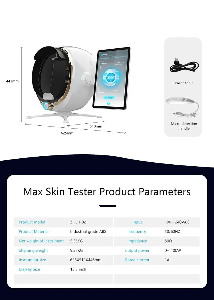 Portable 3D Facial Skin Analyzer Feature Scanner Analyzer Skin Diagnostic Machine