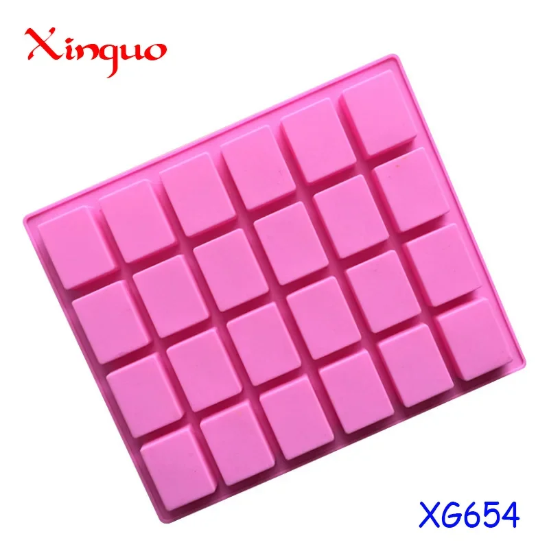 397 Hot Silicone Pudding Candy Mold 24 Cavity Square Silicone soap made handmade candle decoration mold soap craft supplies