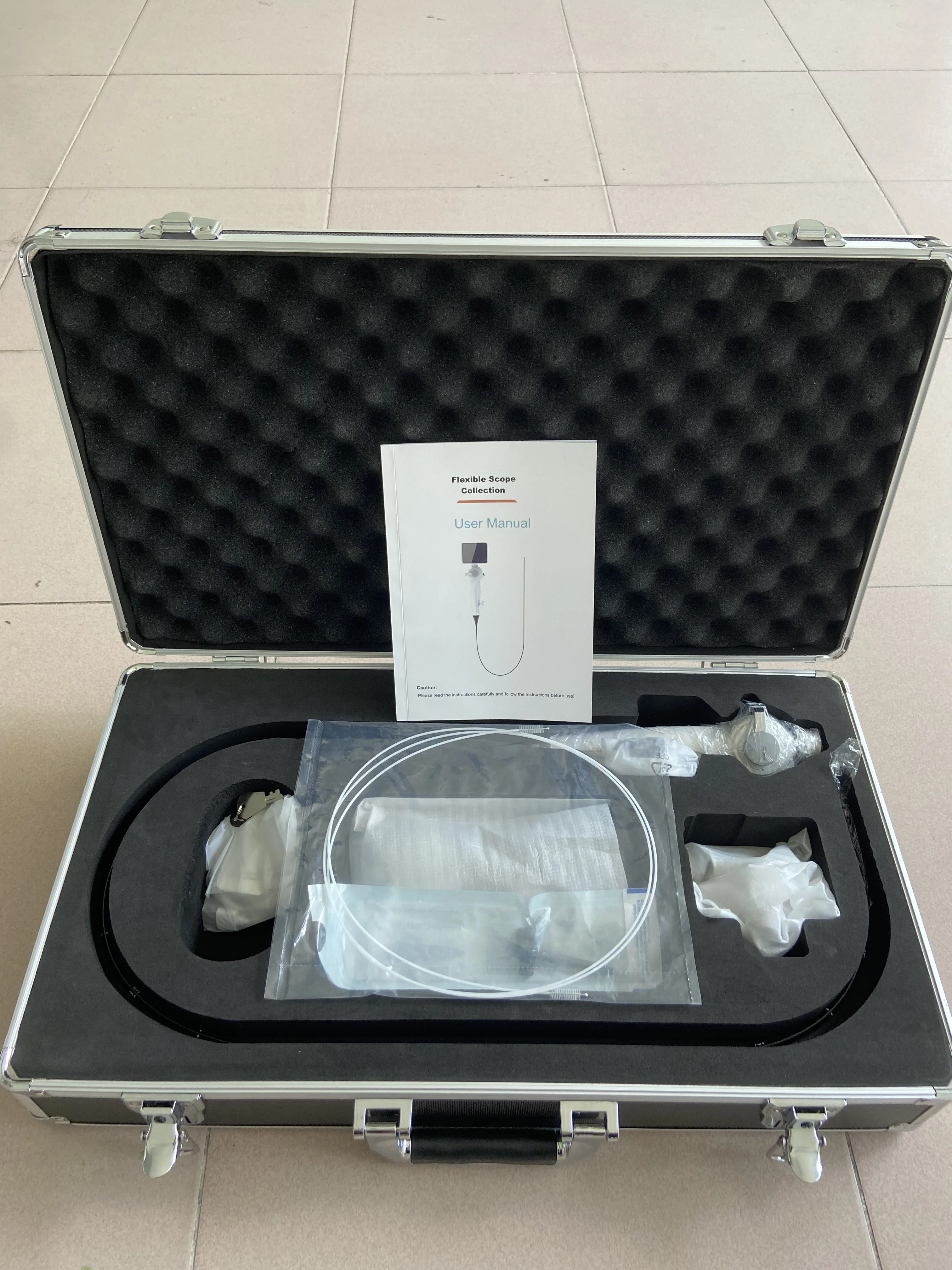 4.8mm flexible video VET endoscope laryngoscope with 2.6mm working channel for veterinary