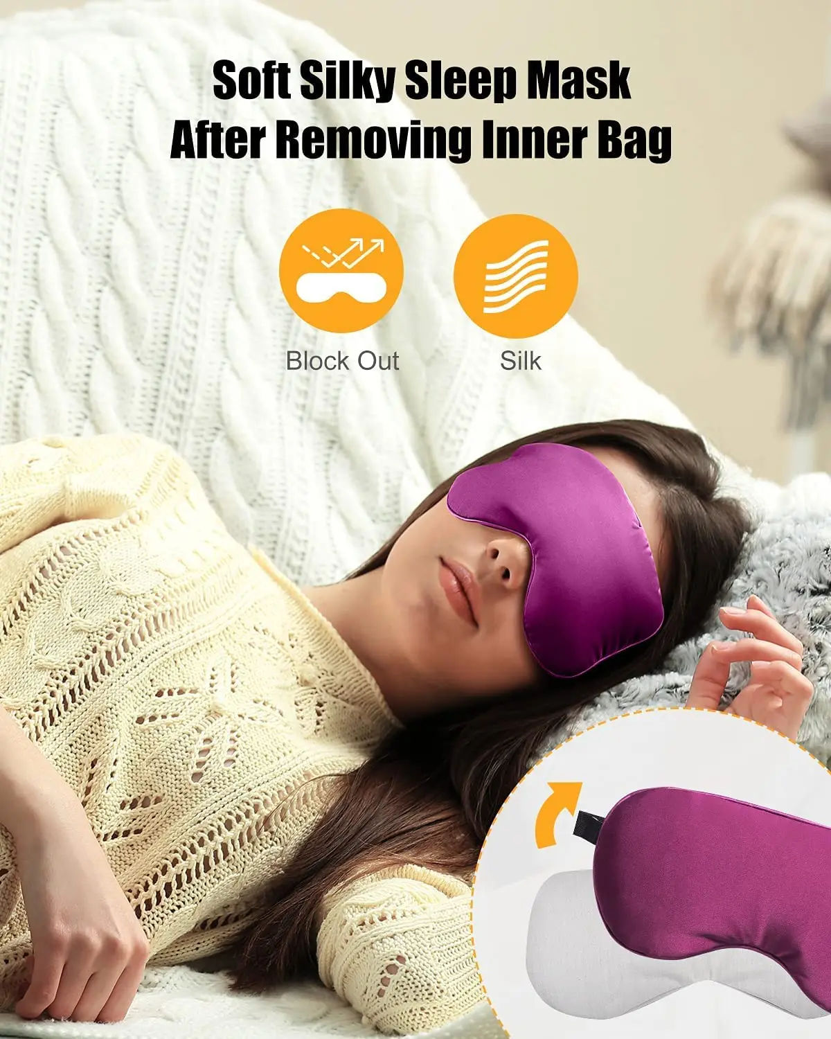Reusable Weighted Organic Linseed Lavender Eye Pillow for Meditation and Stress Relief