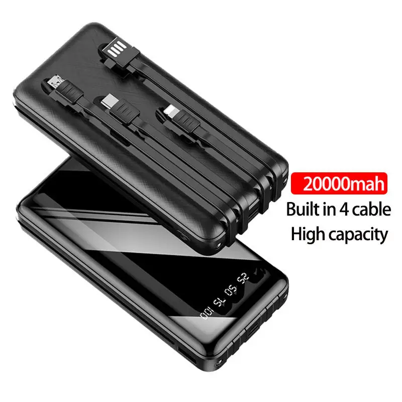 Power Bank 20000mah Portable Charger For iPhone 12 Samsung S20 Xiaomi mi Powerbank Mobile Phone External Battery Poverbank
