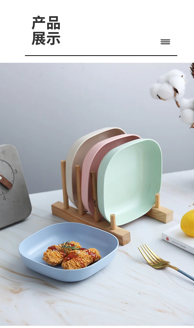 Multipurpose hot sale new design 13cm deep square dish spit bone home small dinner plate set salad bowl