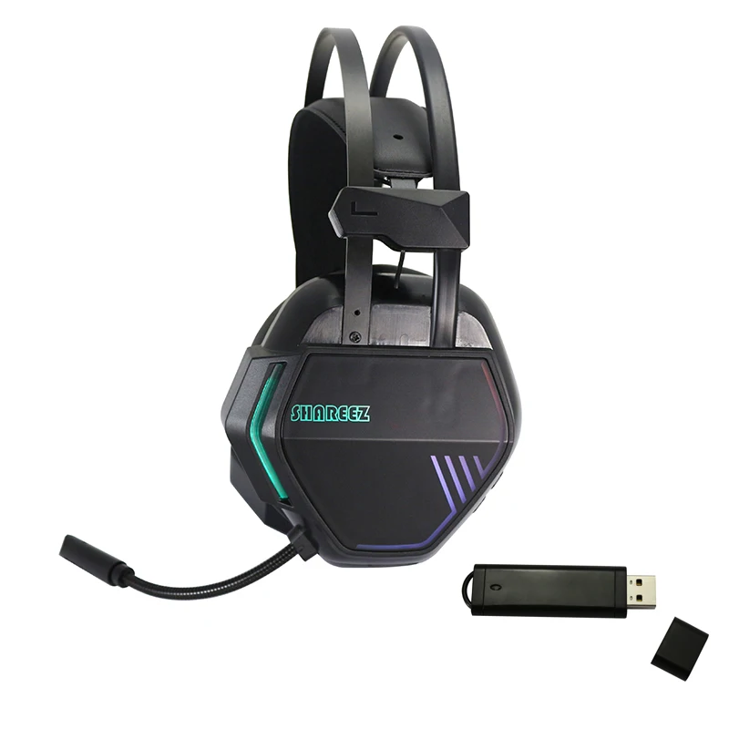 Фабричная гарнитура, оптовая продажа, Беспроводная игровая гарнитура 7,1 RGB с функцией 2,4g для PS4/PS5/PC/Switch/Xbox One
