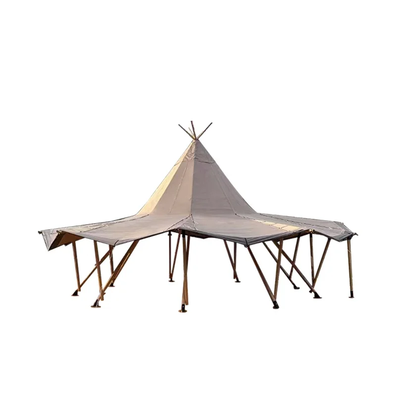 Hot Sale Professional Outdoor Activities Hotel Tent Large Camping Tent  Canopy Pyramid Indian CT10 Tent