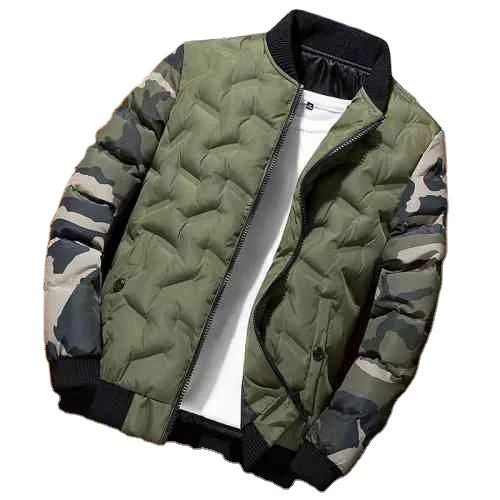 Factory Wholesale Winter Classic Stylish Polyester Printed Camouflage Bomber Jacket Men