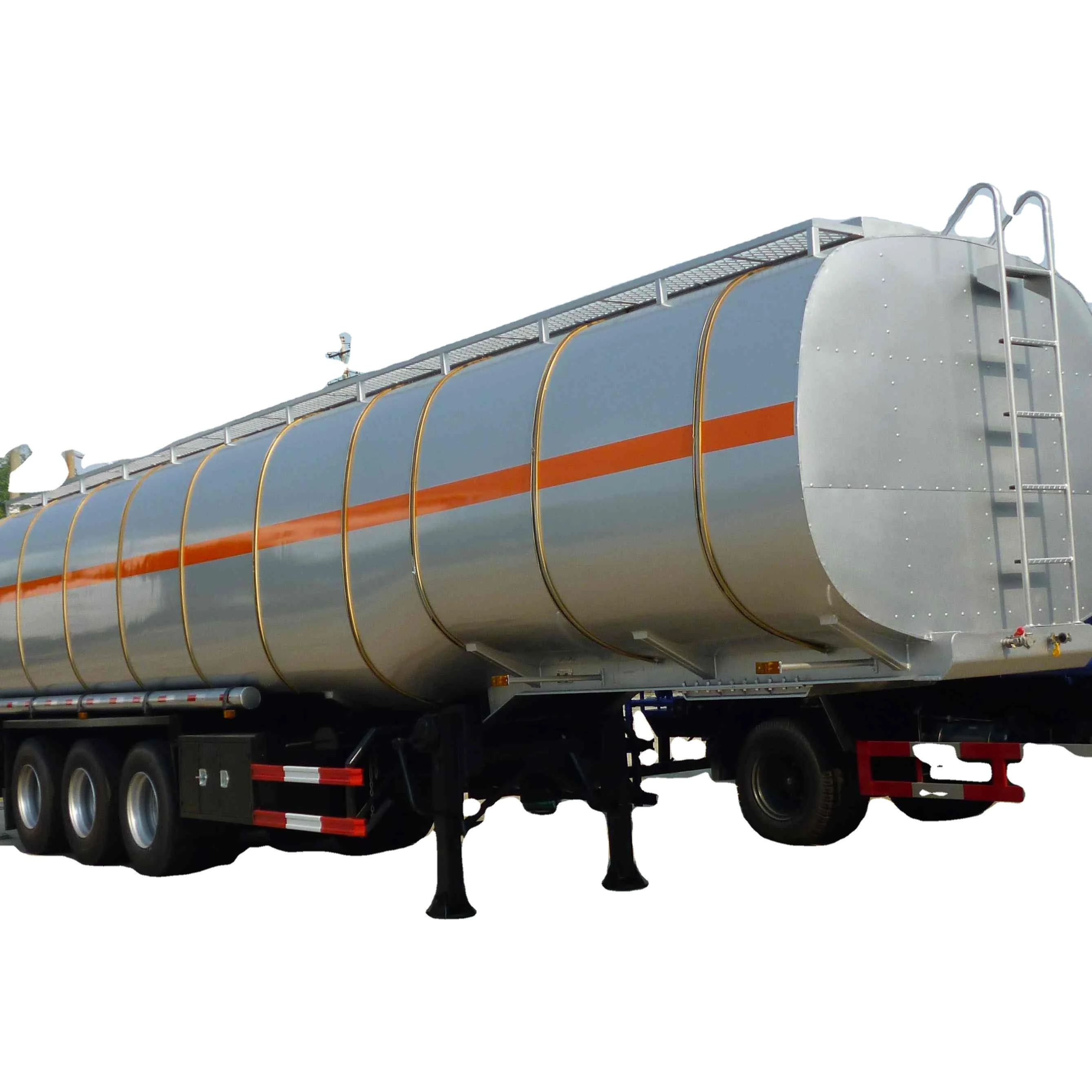 3 axle Fuel Transport 50000L Carbon Steel Oil Tanker Truck Semi Trailer