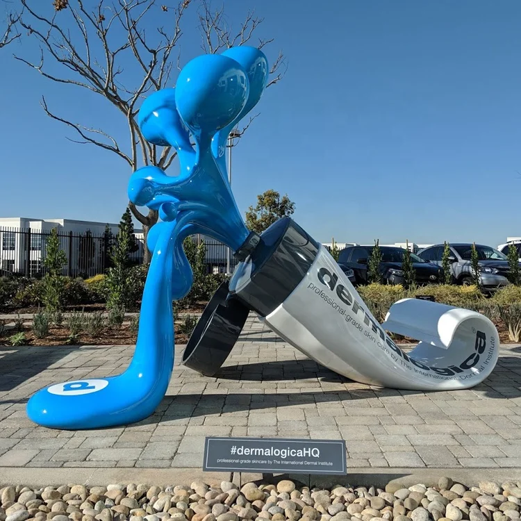 modern sculpture outdoor garden decoration Polished  304 stainless steel  Dermalogica Splashes Sculpture