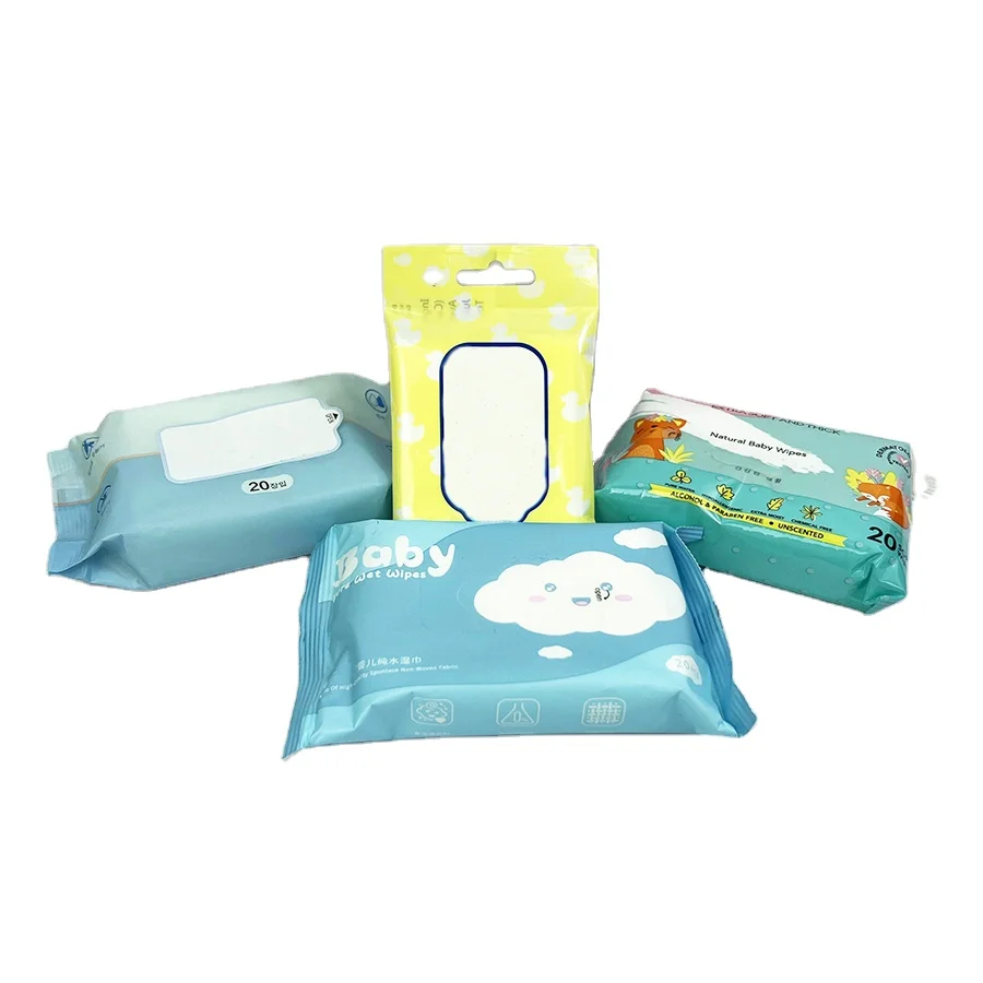 Spunlace Nonwoven Flushable Soft Lint Free Hypoallergenic Aloe Vera Vitamin e Sensitive Unscented Baby Cotton Wipes